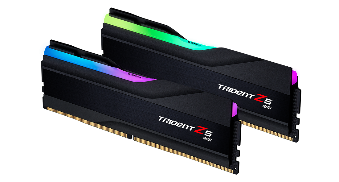 Memory G.SKILL Trident Z5 RGB Black 64GB(2x32GB) DDR5 6400MHz Intel XMP F5-6400J3239G32GX2-TZ5RK