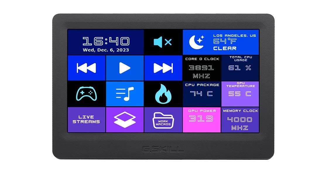 Command panel G.SKILL WigiDash, 7", USB
