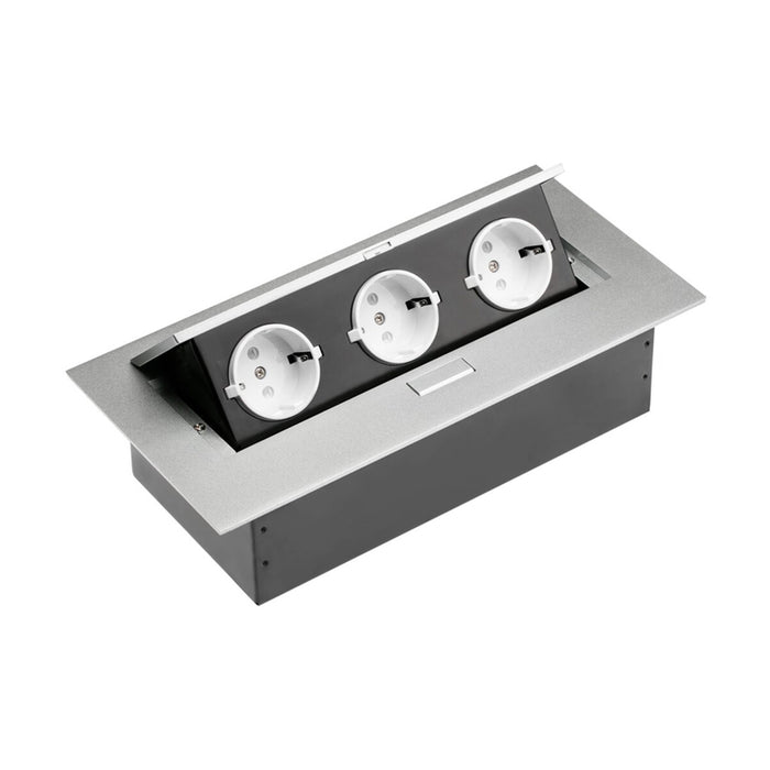BUILT-IN SWITCH 3 SOCKETS AND CABLE 1.5M ALUMINUM GTV