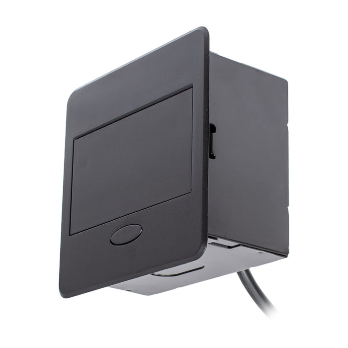 BUILT-IN SWITCH 1 SOCKET AND USB A+C AND CABLE BLACK GTV AVARO