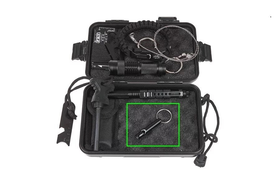 Survival whistle GUARD WHISTLE aluminium Black (YC-010-BL)
