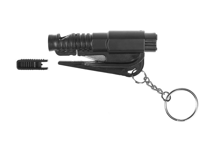 Emergency tool GUARD LIFEGUARD whistle, belt knife, glass breaker (YC-004-BL)