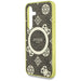 Guess 4G Background Gold Electroplated Peony Pattern MagSafe case for Samsung Galaxy S25 brown - Cell phone cases