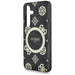Guess 4G Background Gold Electroplated Peony Pattern MagSafe case for Samsung Galaxy S25 black - Cell phone cases