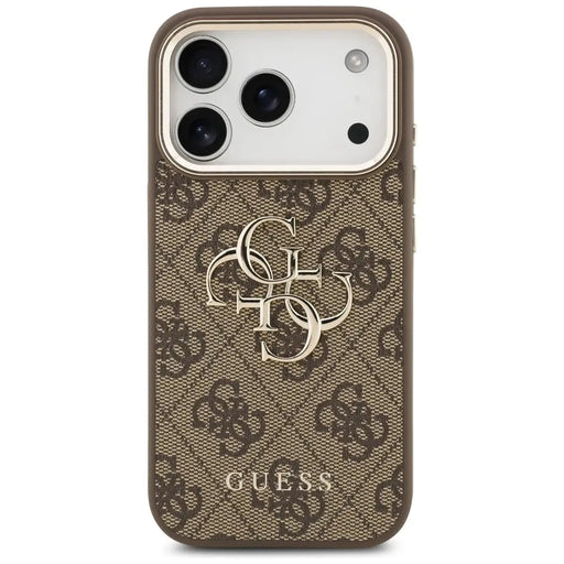 Guess 4G Big 4G Classic Logo Case for iPhone 17 Pro - Brown and Gold - Cell phone cases and covers<<<HurtelXML