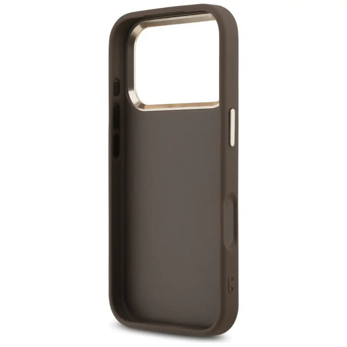 Guess 4G Big 4G Classic Logo Case for iPhone 17 Pro Max - Brown and Gold - Cell phone cases and covers<<<HurtelXML