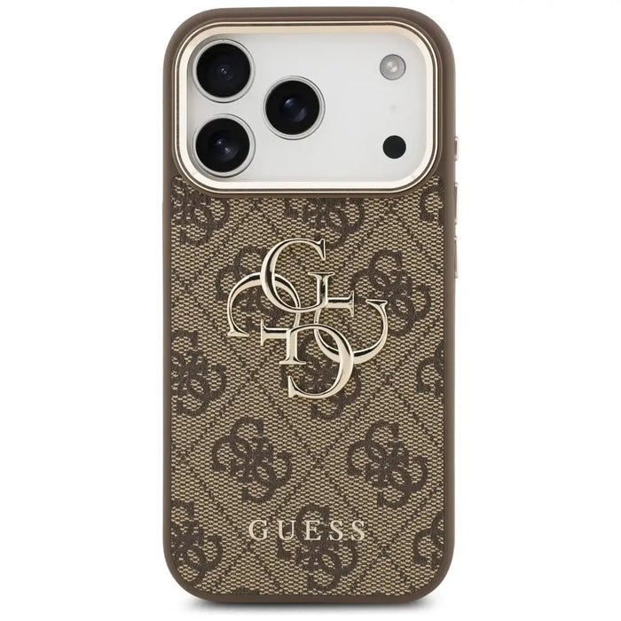 Guess 4G Big 4G Classic Logo Case for iPhone 17 Pro Max - Brown and Gold - Cell phone cases and covers<<<HurtelXML