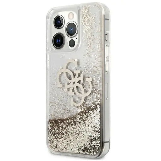 Guess 4G Big Liquid Glitter case for iPhone 13 Pro Max 6.7’’ - gold - Cell phone cases and covers<<<HurtelXML