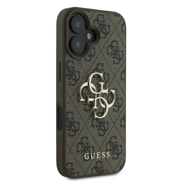 Guess 4G Big Logo Case for iPhone 16 - Brown - Cell phone cases and covers<<<HurtelXML
