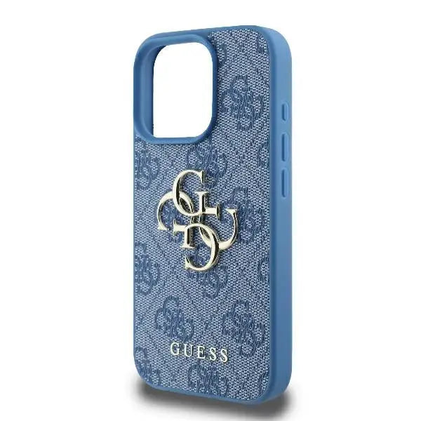 Guess 4G Big Logo Case for iPhone 16 Pro - Blue - Cell phone cases and covers<<<HurtelXML