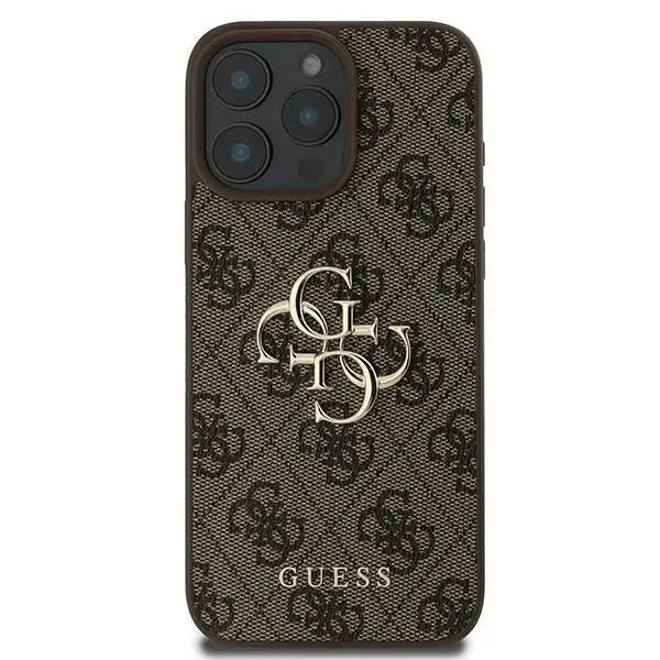 Guess 4G Big Logo Case for iPhone 16 Pro - Brown - Cell phone cases and covers<<<HurtelXML