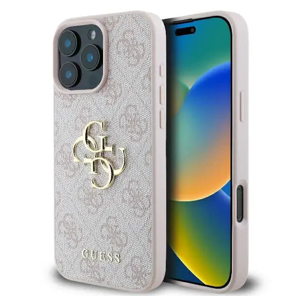 Guess 4G Big Logo Case for iPhone 16 Pro Max - Pink - Cell phone cases and covers<<<HurtelXML