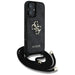 Guess 4G Big Logo Cord Stap Crossbody Case for iPhone 16 Plus Black - Cell phone cases and covers<<<HurtelXML