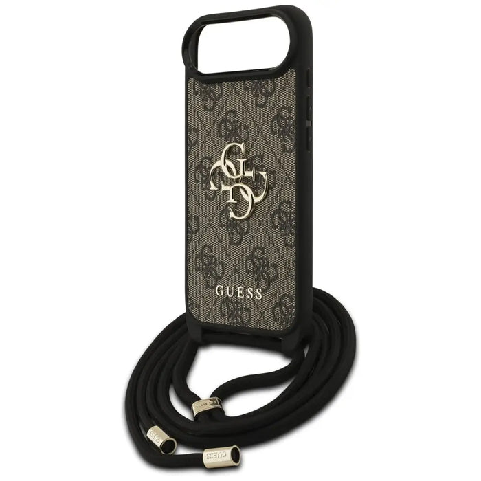 Guess 4G Big Logo Cord Stap Crossbody Case for iPhone 17 Air - Brown - Cell phone cases and covers<<<HurtelXML