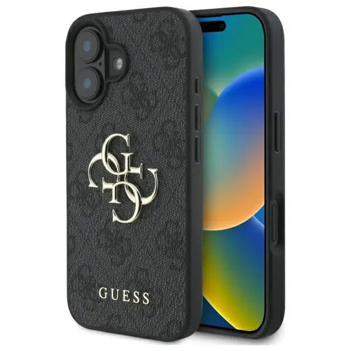 Guess 4G Big Logo iPhone 16 Plus Case - Black - Cell phone cases and covers<<<HurtelXML