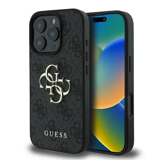 Guess 4G Big Logo iPhone 16 Pro Case - Black - Cell phone cases and covers<<<HurtelXML
