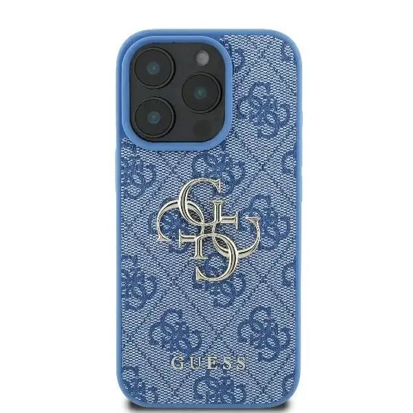 Guess 4G Big Logo iPhone 16 Pro Max Case - Blue - Cell phone cases and covers<<<HurtelXML