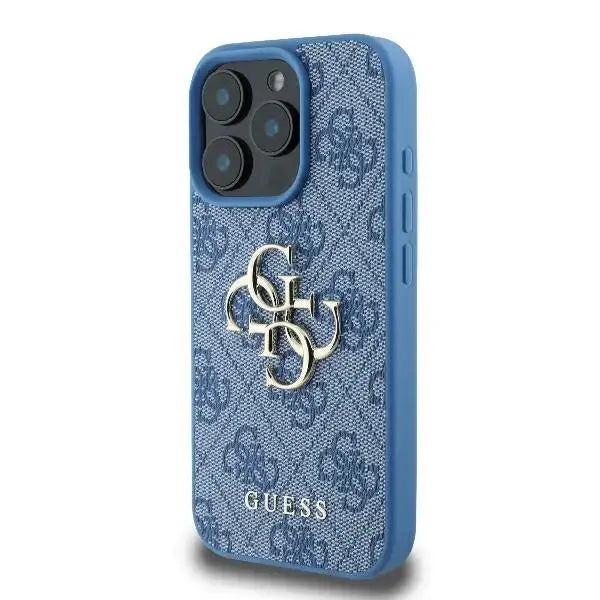 Guess 4G Big Logo iPhone 16 Pro Max Case - Blue - Cell phone cases and covers<<<HurtelXML