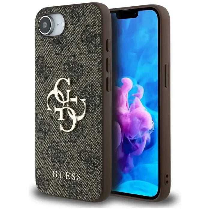 Guess 4G Big Logo iPhone 16e Case - Brown - Cell phone cases and covers<<<HurtelXML