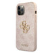 Guess 4G Big Metal Logo Case for iPhone 12 / 12 Pro - Pink - Cell phone cases and covers<<<HurtelXML