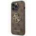 Guess 4G Big Metal Logo Case for iPhone 14 Pro - Brown - Cell phone cases and covers<<<HurtelXML