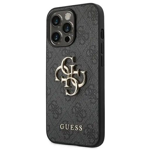 Guess 4G Big Metal Logo Case for iPhone 14 Pro Max - Gray - Cell phone cases and covers<<<HurtelXML