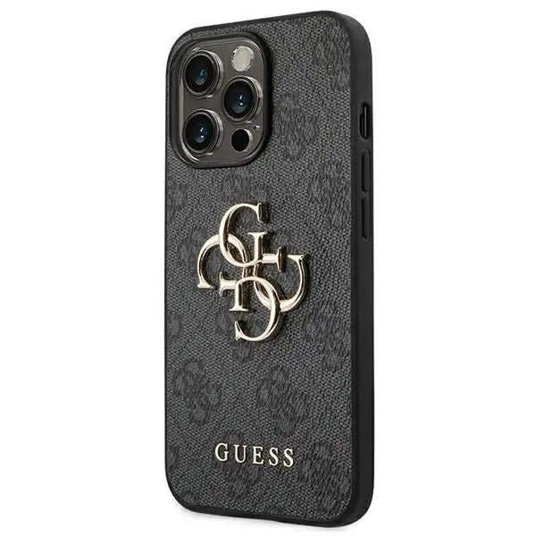 Guess 4G Big Metal Logo Case for iPhone 14 Pro Max - Gray - Cell phone cases and covers<<<HurtelXML