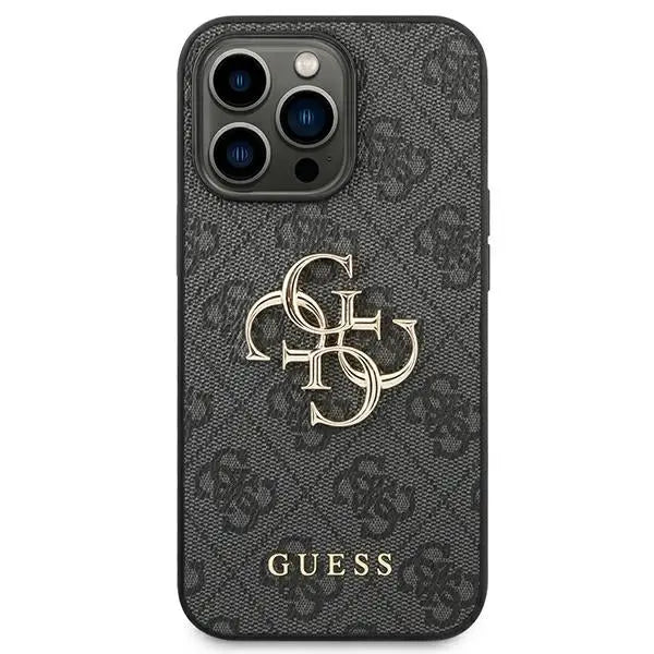 Guess 4G Big Metal Logo Case for iPhone 14 Pro Max - Gray - Cell phone cases and covers<<<HurtelXML