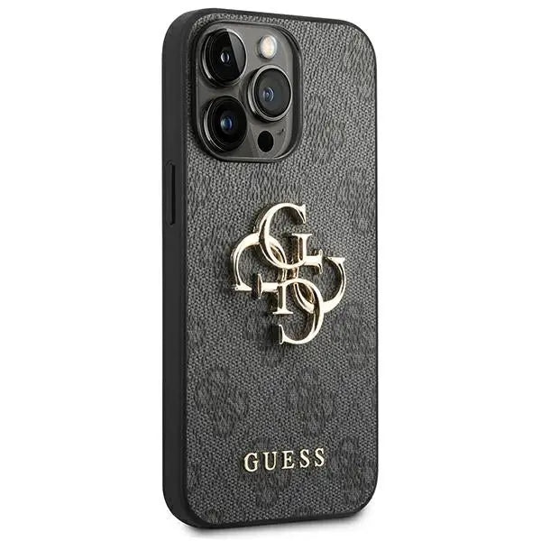 Guess 4G Big Metal Logo Case for iPhone 14 Pro Max - Gray - Cell phone cases and covers<<<HurtelXML