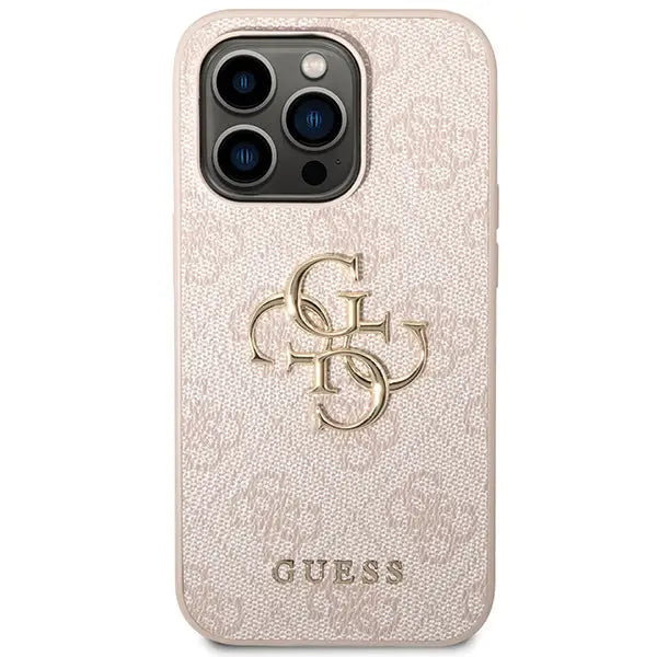 Guess 4G Big Metal Logo case for iPhone 15 Pro - pink - Cell phone cases and covers<<<HurtelXML