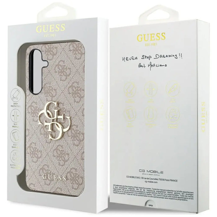 Guess 4G Big Metal Logo case for Samsung Galaxy A35 - pink - Cell phone cases and covers<<<HurtelXML