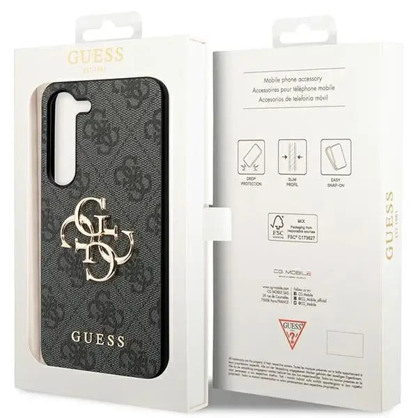 Guess 4G Big Metal Logo case for Samsung Galaxy A55 - black - Cell phone cases and covers<<<HurtelXML