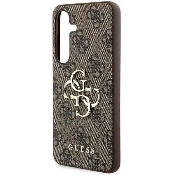 Guess 4G Big Metal Logo case for Samsung Galaxy A55 - brown - Cell phone cases and covers<<<HurtelXML