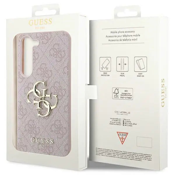 Guess 4G Big Metal Logo case for Samsung Galaxy A55 - pink - Cell phone cases and covers<<<HurtelXML