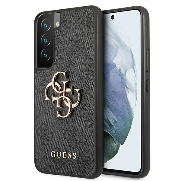 Guess 4G Big Metal Logo Case for Samsung Galaxy S22 - Gray - Cell phone cases and covers<<<HurtelXML