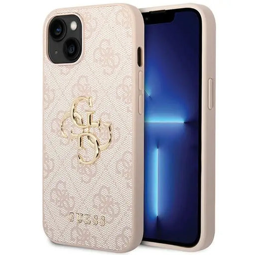 Guess 4G Big Metal Logo iPhone 15 Case - Pink - Cell phone cases and covers<<<HurtelXML