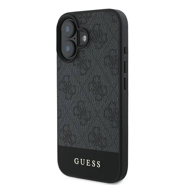 Guess 4G Bottom Stripe Case for iPhone 16 Plus 6.7’’ - Gray - Cell phone cases and covers<<<HurtelXML