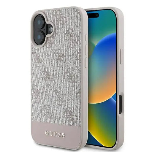 Guess 4G Bottom Stripe Case for iPhone 16 Plus 6.7’’ - Pink - Cell phone cases and covers<<<HurtelXML