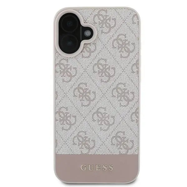 Guess 4G Bottom Stripe Case for iPhone 16 Plus 6.7’’ - Pink - Cell phone cases and covers<<<HurtelXML