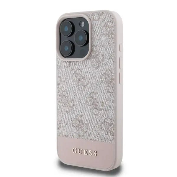 Guess 4G Bottom Stripe iPhone 16 Pro Case - Pink - Cell phone cases and covers<<<HurtelXML