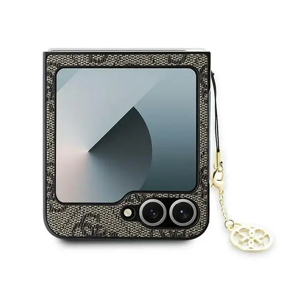 Guess 4G Charm Case for Samsung Galaxy Z Flip 6 - Brown - Cell phone cases and covers<<<HurtelXML