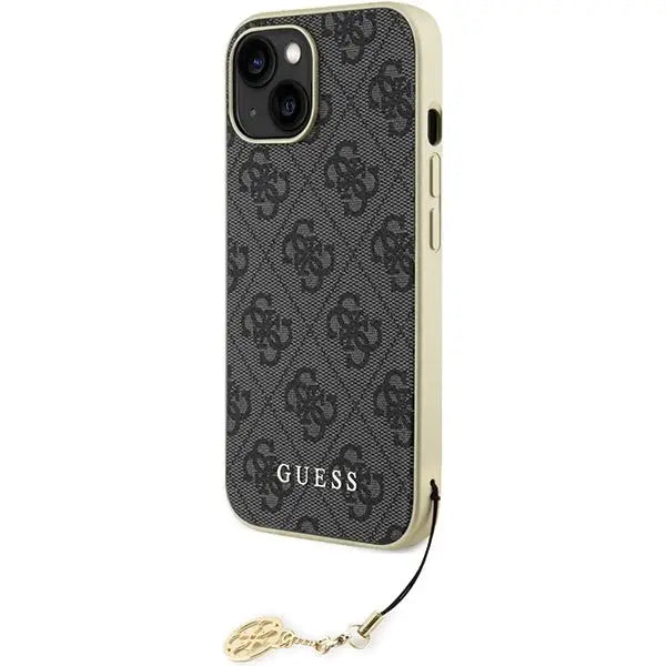 Guess 4G Charms Collection case for iPhone 15 - gray - Cell phone cases and covers<<<HurtelXML