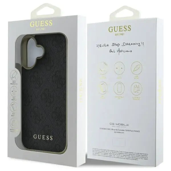 Guess 4G Charms Collection case for iPhone 16 - black - Cell phone cases and covers<<<HurtelXML