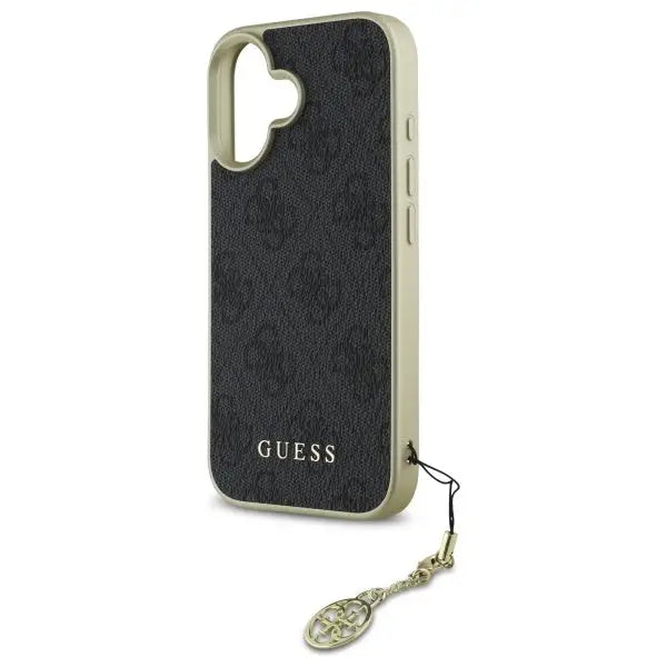 Guess 4G Charms Collection case for iPhone 16 - black - Cell phone cases and covers<<<HurtelXML