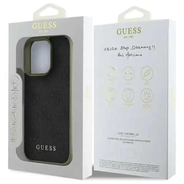 Guess 4G Charms Collection case for iPhone 16 Pro - black - Cell phone cases and covers<<<HurtelXML