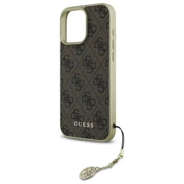 Guess 4G Charms Collection case for iPhone 16 Pro - brown - Cell phone cases and covers<<<HurtelXML