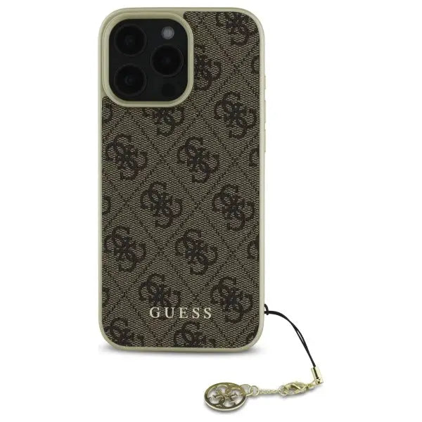 Guess 4G Charms Collection case for iPhone 16 Pro - brown - Cell phone cases and covers<<<HurtelXML