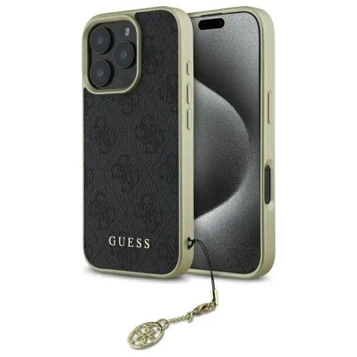 Guess 4G Charms Collection case for iPhone 16 Pro Max - black - Cell phone cases and covers<<<HurtelXML