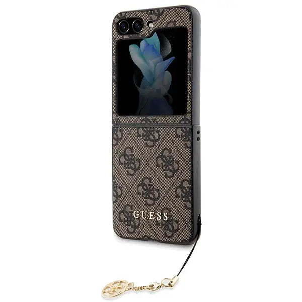 Guess 4G Charms Collection case for Samsung Galaxy Z Flip 5 - brown - Cell phone cases and covers<<<HurtelXML