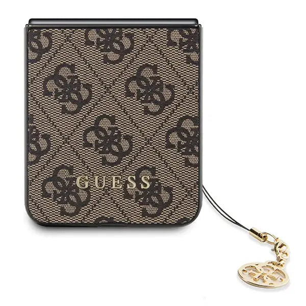 Guess 4G Charms Collection case for Samsung Galaxy Z Flip 5 - brown - Cell phone cases and covers<<<HurtelXML